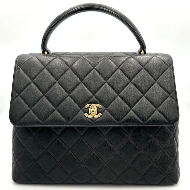 シャネル CHANEL キャビンスキン マトラッセ ケリー型 ハンドバッグ