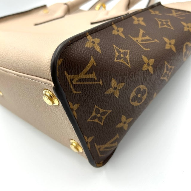 ルイヴィトン モノグラム オンマイサイド ベージュ ハンドバッグ