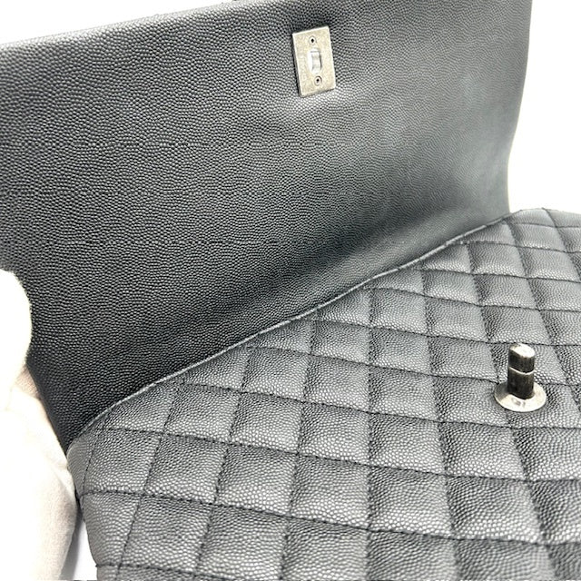 シャネル CHANEL ココハンドル キャビアスキン マトラッセ 2way ショルダー ハンドバッグ