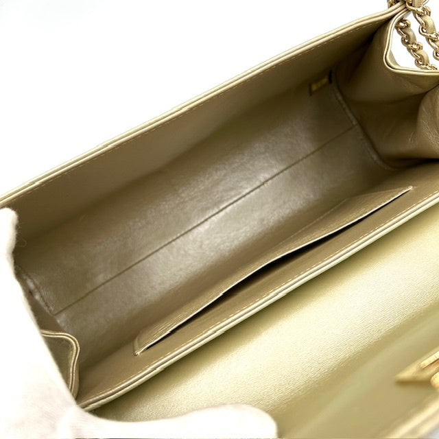 CHANEL シャネル チョコバー 2.55 ラムスキン チェーン ショルダーバッグ