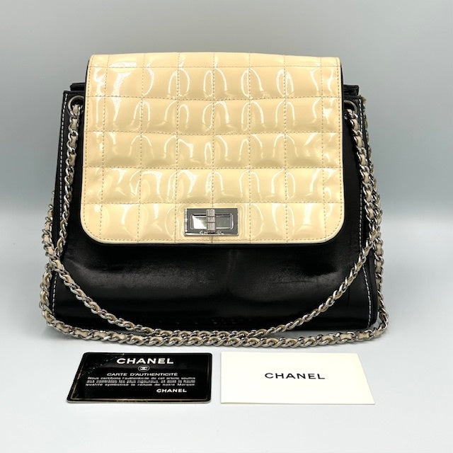 CHANEL シャネル チョコバー 2.55 チェーン ラムスキン ショルダーバッグ