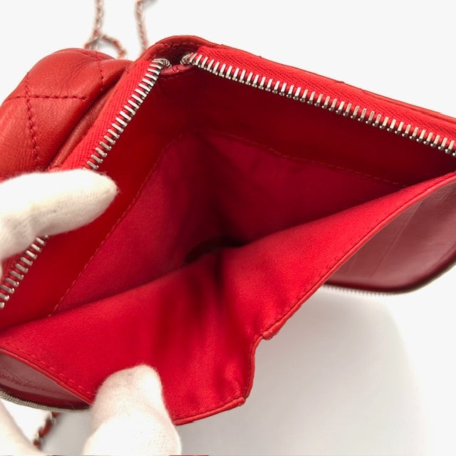 シャネル CHANEL マトラッセ ラムスキン ウォレット チェーンショルダーバック