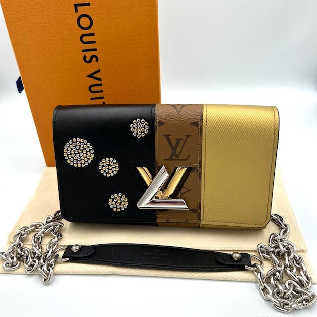 ルイヴィトン モノグラム リバース ツイストMM チェーン 長財布