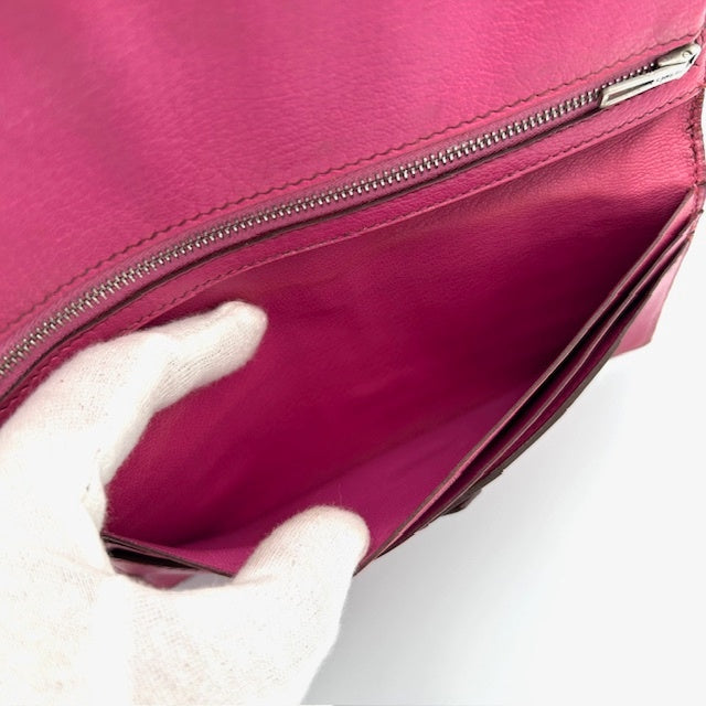 エルメス HERMES ベアン アリゲーター 長財布