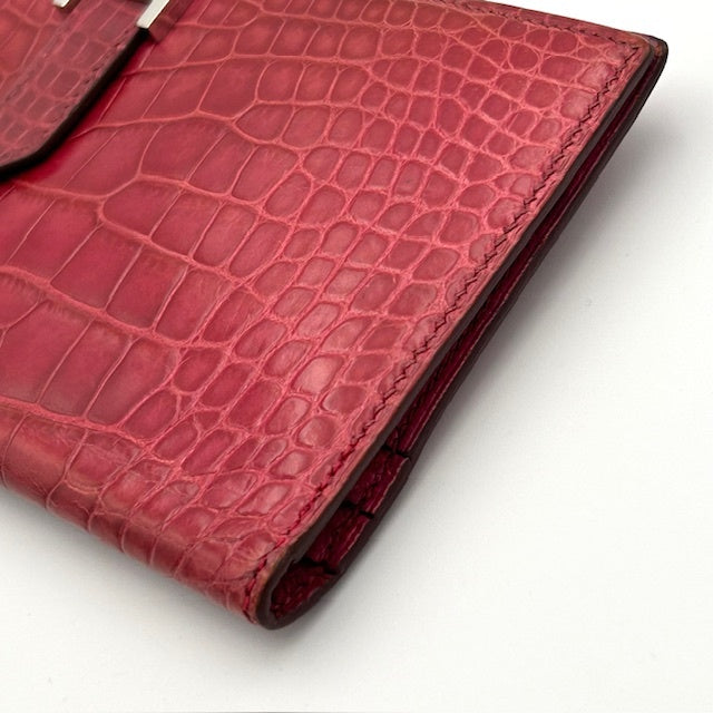 エルメス HERMES ベアン アリゲーター 長財布