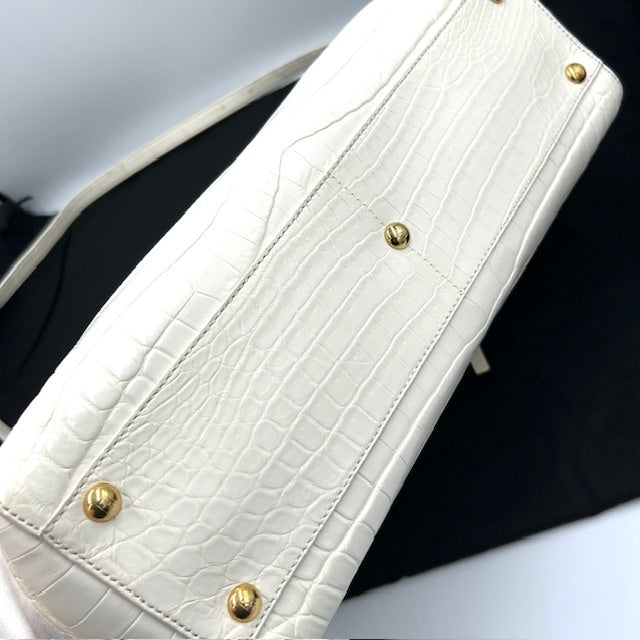 FENDI フェンディ ピーカブー クロコダイル 2way ショルダー ハンドバック