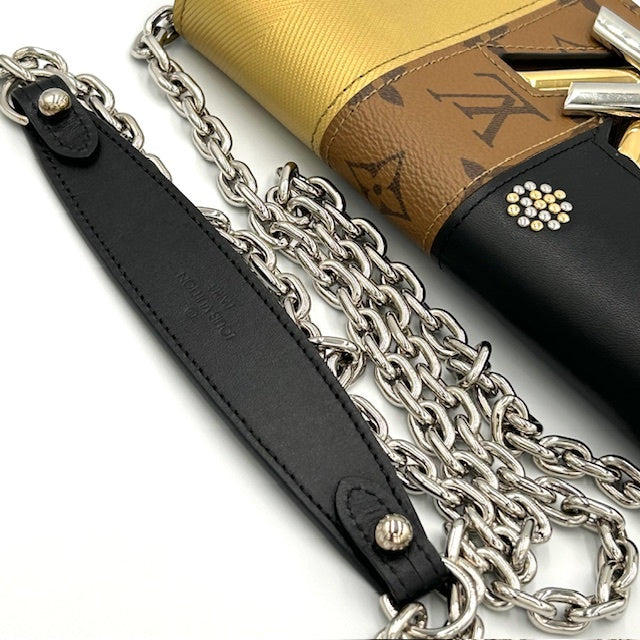 ルイヴィトン モノグラム リバース ツイストMM チェーン 長財布