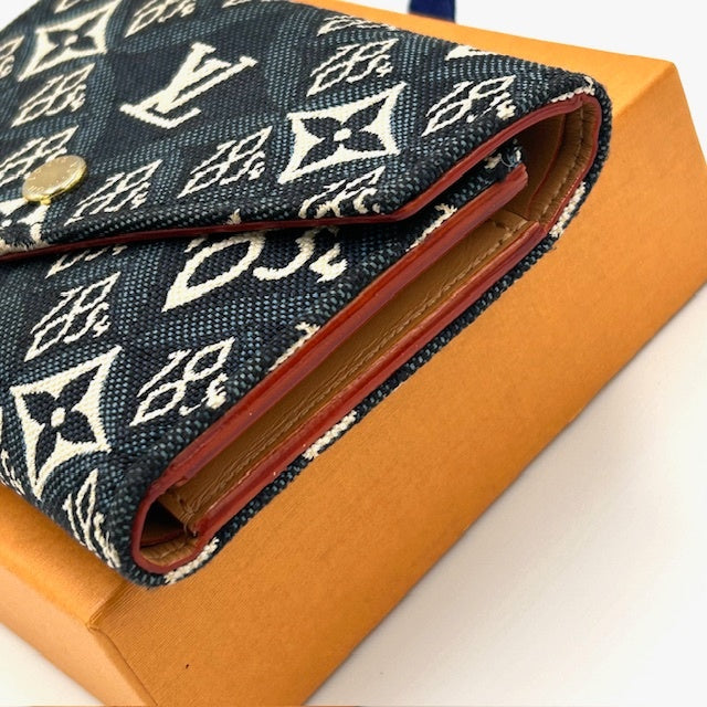 ルイヴィトン ジャガード ポルトフォイユ・ヴィクトリーヌ 三つ折り財布