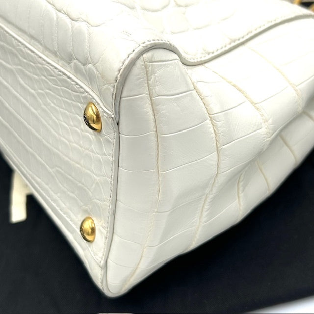 FENDI フェンディ ピーカブー クロコダイル 2way ショルダー ハンドバック