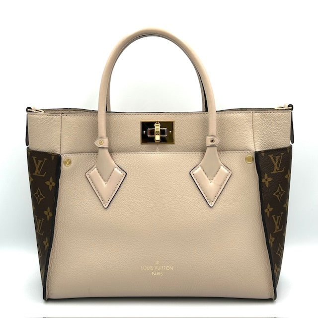 ルイヴィトン モノグラム オンマイサイド ベージュ ハンドバッグ