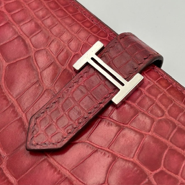 エルメス HERMES ベアン アリゲーター 長財布