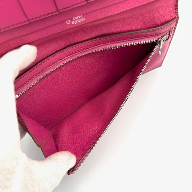 エルメス HERMES ベアン アリゲーター 長財布