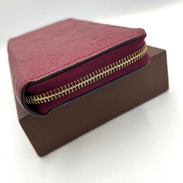 ルイヴィトン モノグラム アンプラント ジッピーウォレット ワインレッド 長財布