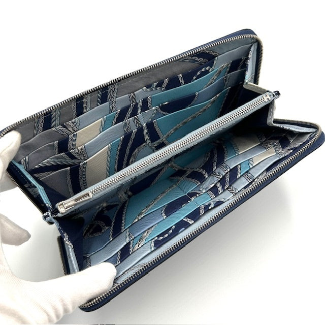 エルメス HERMES アザップロング ヴォーエプソン シルクイン 長財布