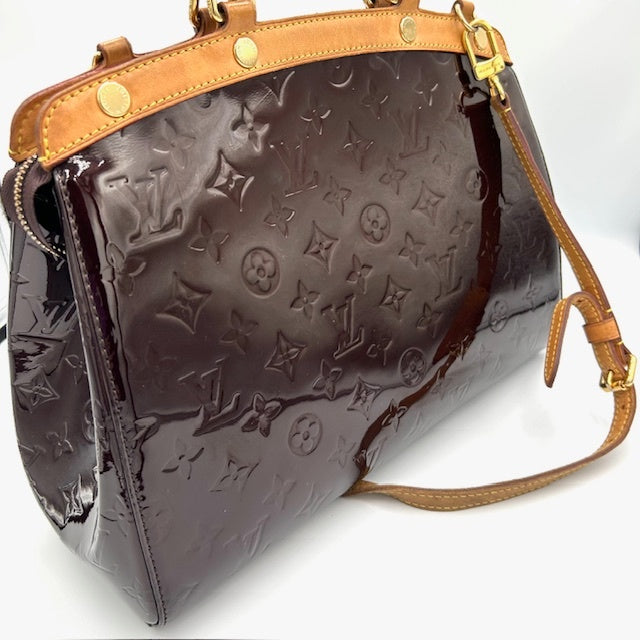 ルイヴィトン ブレアMM ヴェルニ モノグラム ハンドバッグ ショルダー付