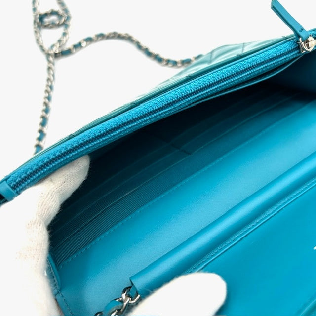 シャネル CHANEL マトラッセ パテント 2.55 チェーンウォレット