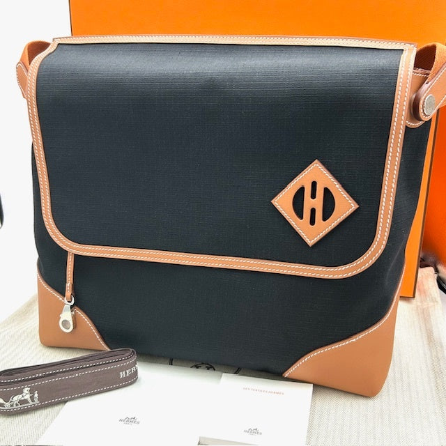 エルメス HERMES トワルビヴァーク×ヴォースイフト オールバック メッセンジャー ショルダーバック