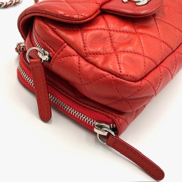 シャネル CHANEL マトラッセ ラムスキン ウォレット チェーンショルダーバック