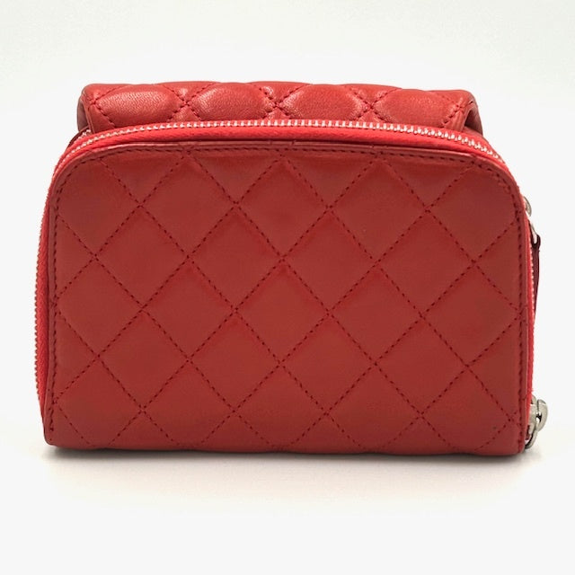 シャネル CHANEL マトラッセ ラムスキン ウォレット チェーンショルダーバック