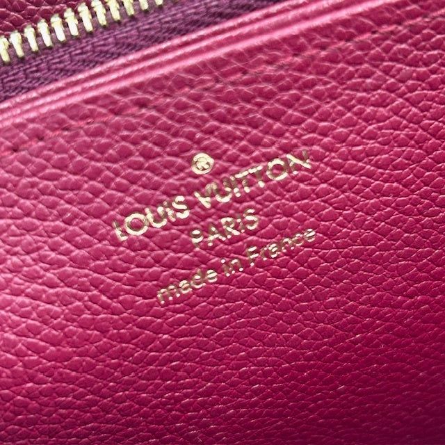 ルイヴィトン モノグラム アンプラント ジッピーウォレット ワインレッド 長財布