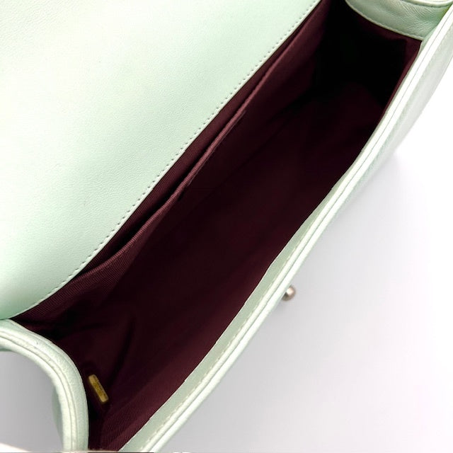 シャネル CHANEL ボーイシャネル Vステッチ チェーンショルダーバッグ