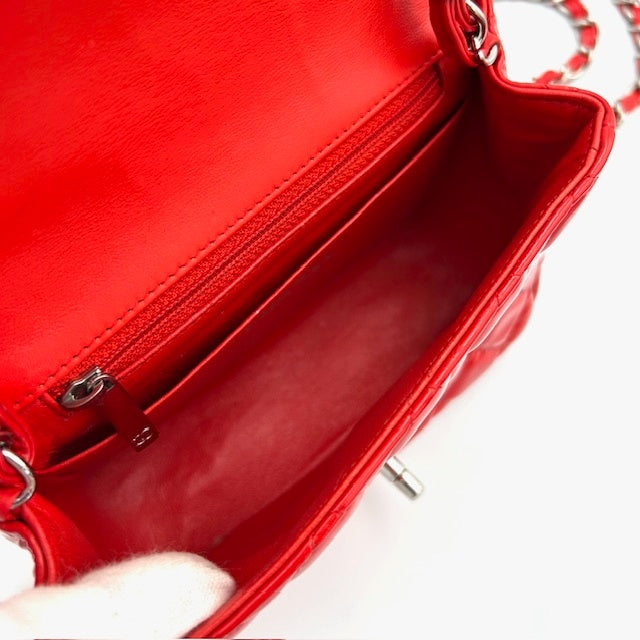 シャネル CHANEL ミニマトラッセ パテント マトラッセ チェーンショルダーバック 16