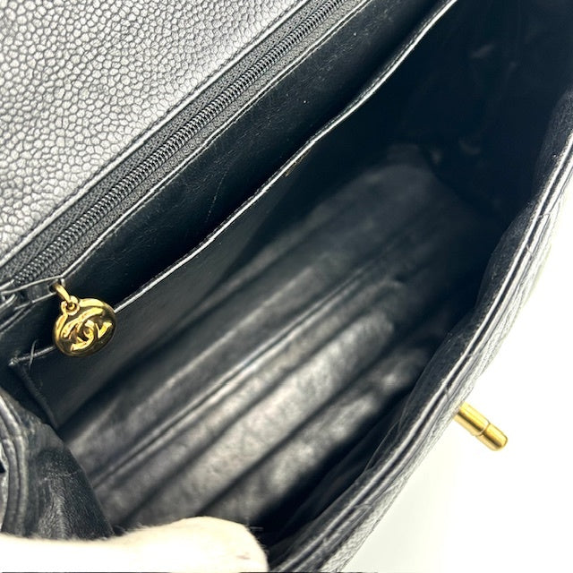 シャネル CHANEL キャビンスキン マトラッセ ケリー型 ハンドバッグ