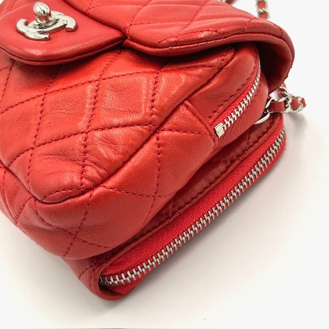 シャネル CHANEL マトラッセ ラムスキン ウォレット チェーンショルダーバック