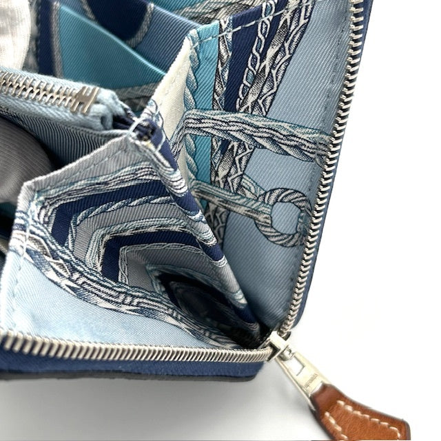 エルメス HERMES アザップロング ヴォーエプソン シルクイン 長財布