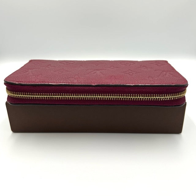 ルイヴィトン モノグラム アンプラント ジッピーウォレット ワインレッド 長財布