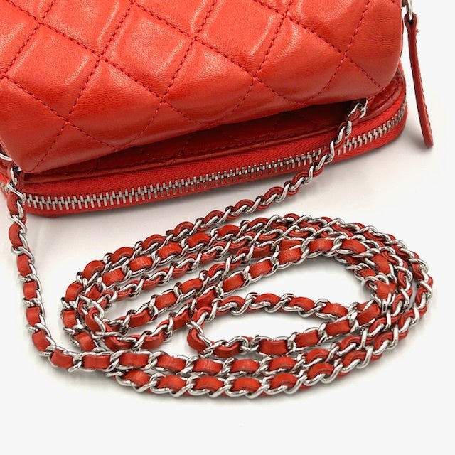 シャネル CHANEL マトラッセ ラムスキン ウォレット チェーンショルダーバック