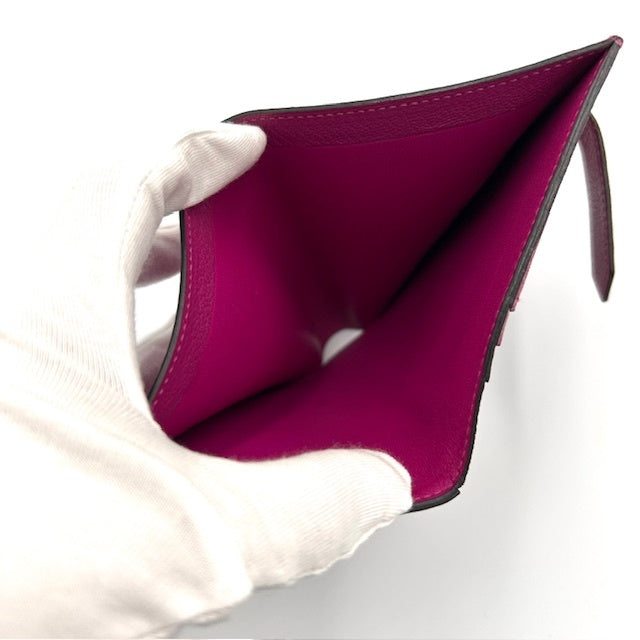 エルメス HERMES ベアン コンパクト シェーブル 折財布 シルバー金具