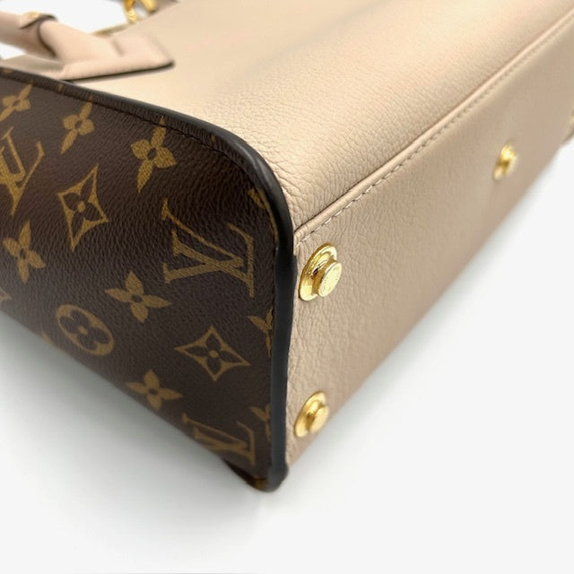 ルイヴィトン モノグラム オンマイサイド ベージュ ハンドバッグ