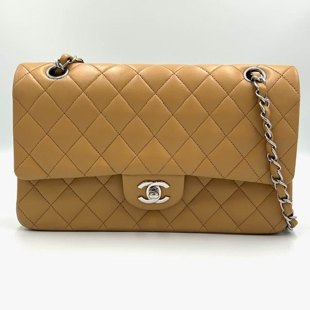 シャネル CHANEL マトラッセ ダブルフラップ 25 ラムスキン チェーンショルダーバック